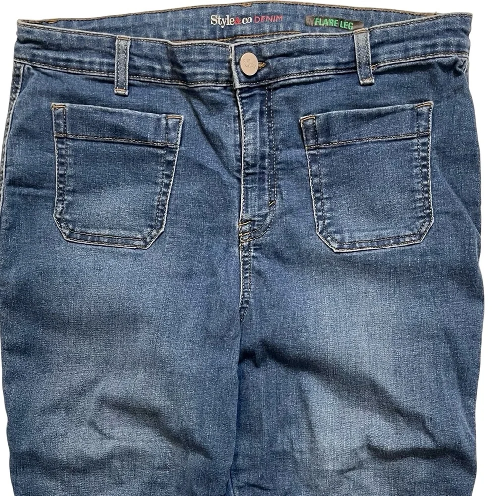 ❤️ Style & Co Retro High Rise Flare Jeans - Picture 5 of 13